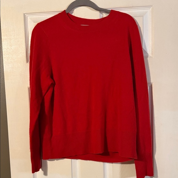 J. Crew Sweaters - J. Crew Vibrant Red Cashmere Crew Neck Sweater